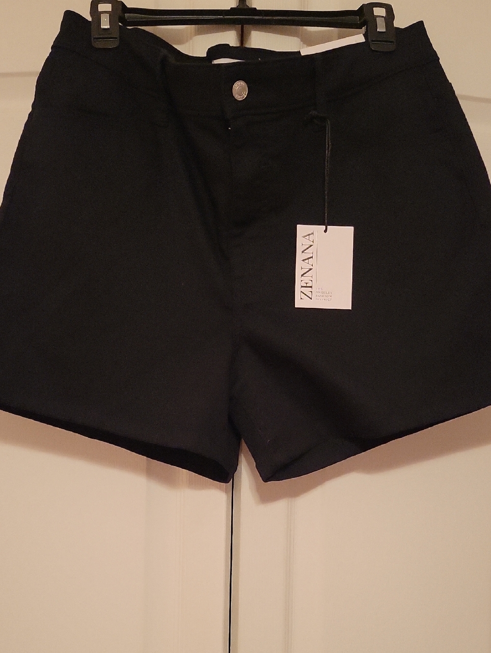 Zenana Black High-Rise Women's Shorts